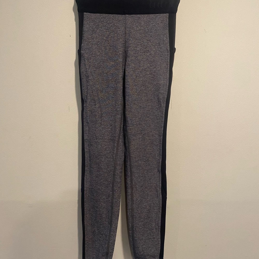 Lululemon Athletica Gray and Black Leggings